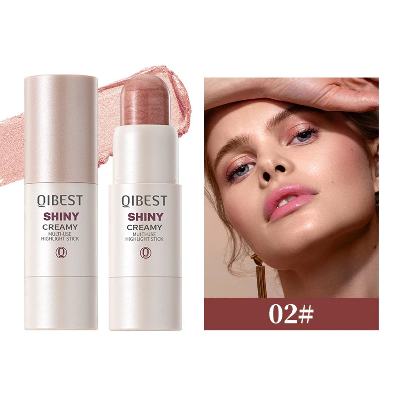 1PC highlighter,naturally shiny and glossy, smooth and easy to apply,non greasy and non smudging,creating a perfect makeup look