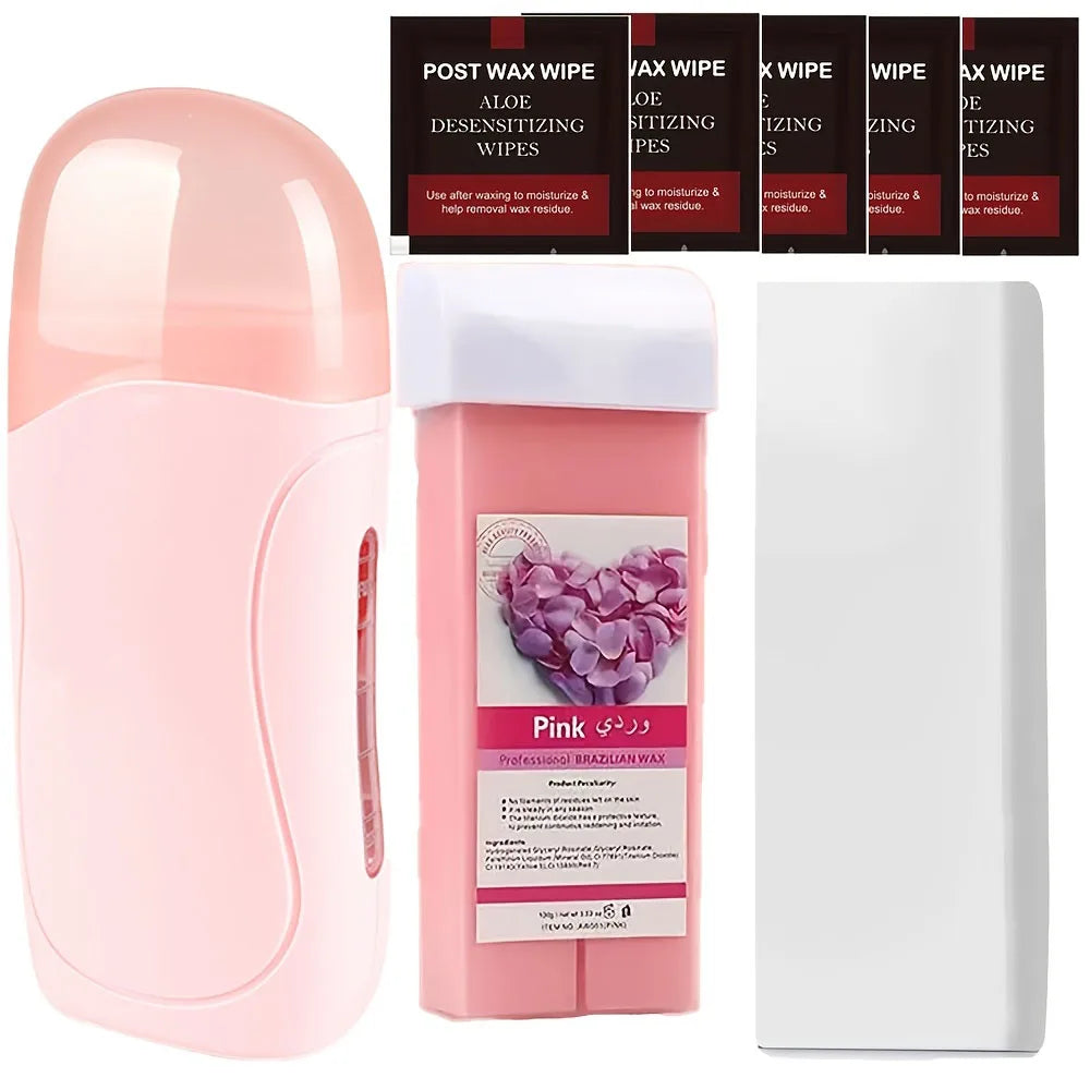 Viilife US Roll On Waxing Kit With Wax Cartridges And Wax Strips 3 In 1 Soft Wax Heater Kit Hair Removal Wax Wax Paper Waxing