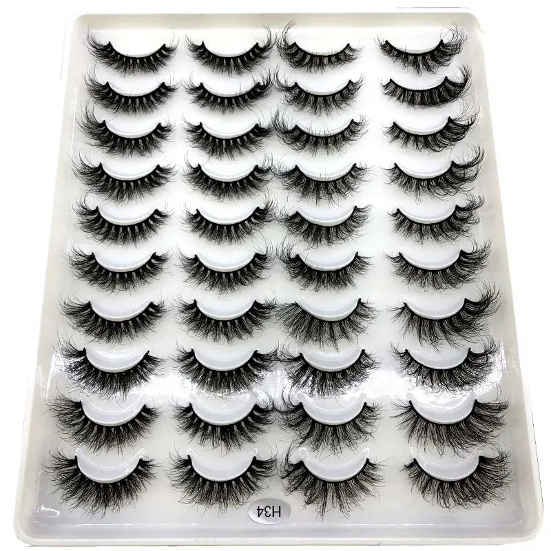 2023 New 20 pairs natural long 3D mink false eyelashes fake lashes makeup kit Mink Lashes extension eye lashes short eyelashes