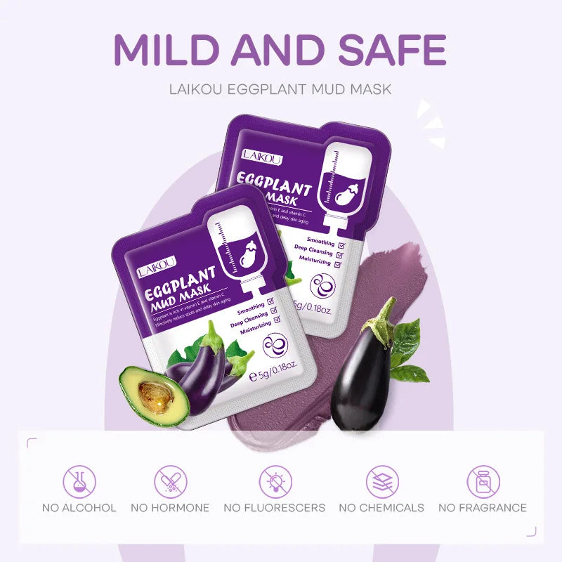 50pcs LAIKOU Mud Masks Sakura Facial Clay Masks Moisturizing Anti-aging Anti Acne Deep Cleansing skincare Face Mask for Beauty