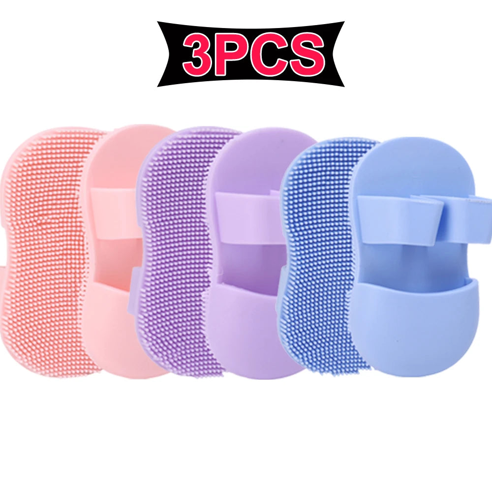 Mini Finger Face Wash Brush Soft Silicone Deeply Clean Pores Remove Dead Skin Cells Makeup Brushes Baby Shampoo Baby Bath Brush