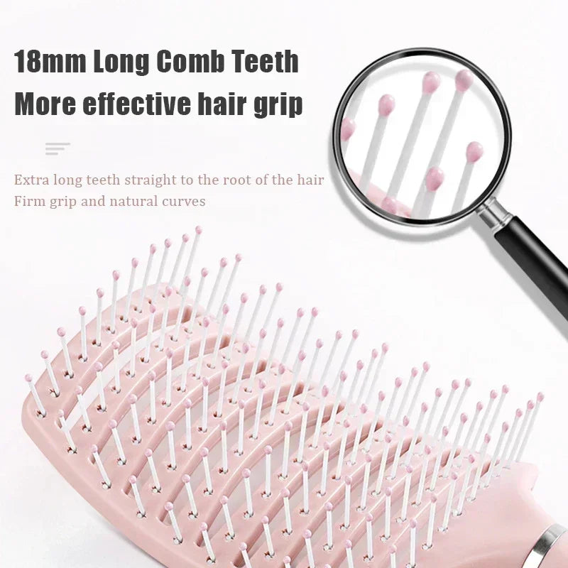 Anti-Hair Loss Air Cushion Massage Hair Brush - Fluffy Hair Styling Tool For All Hair Types Long Thick Thin Curly Natural