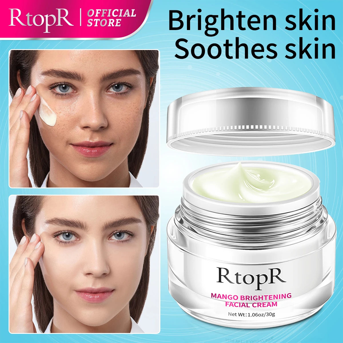 Whitening Face Cream Nourishing Whitening Brightening Blemishes Anti-Aging Wrinkle Reducing Fine Lines Smooth Skin Face Care