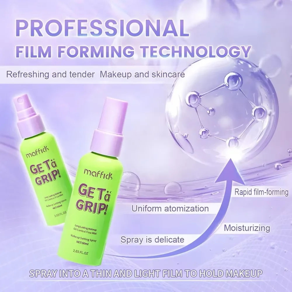Misty fog keeps makeup in place and locks colors. Setting spray long-lasting, shimmering, makeup without smudging, oil-control