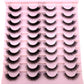 2023 New 20 pairs natural long 3D mink false eyelashes fake lashes makeup kit Mink Lashes extension eye lashes short eyelashes