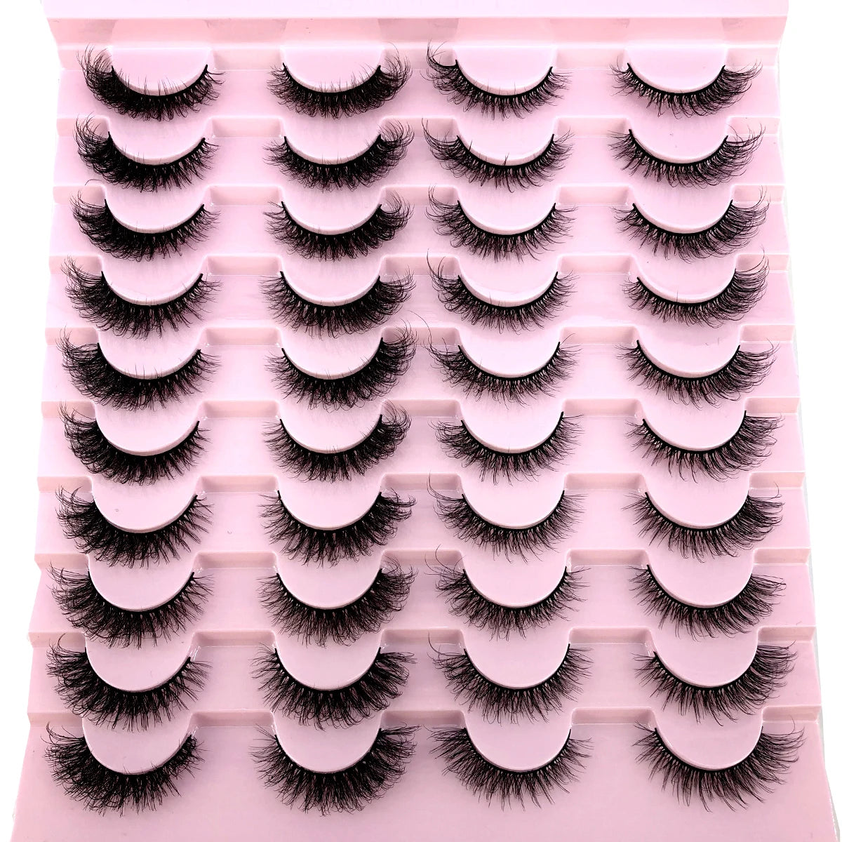2023 New 20 pairs natural long 3D mink false eyelashes fake lashes makeup kit Mink Lashes extension eye lashes short eyelashes