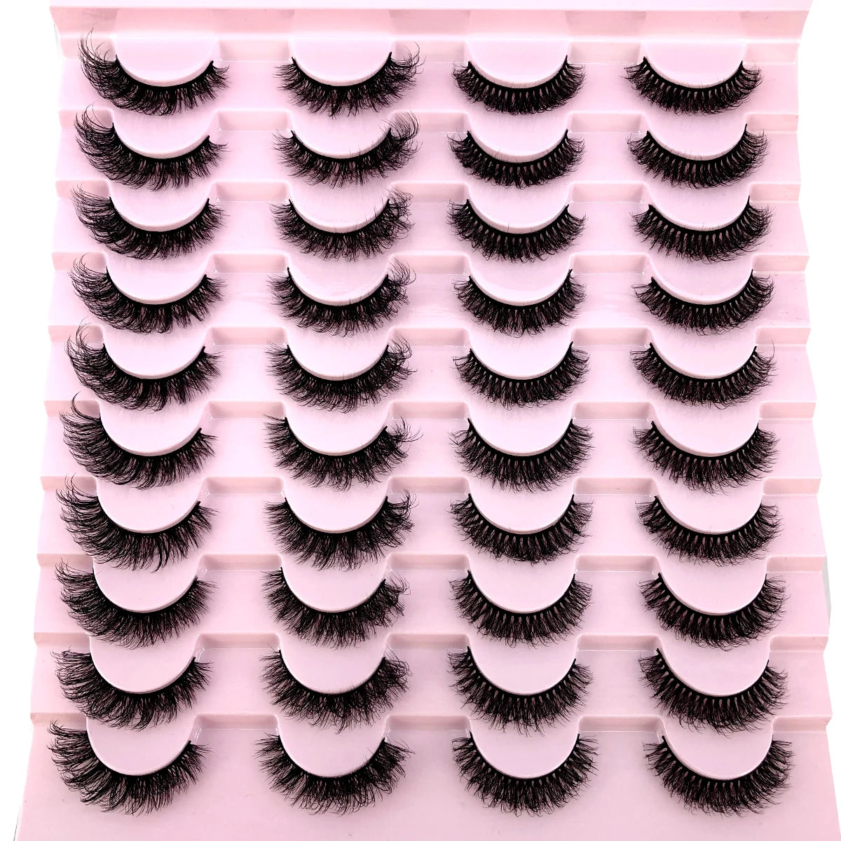 2023 New 20 pairs natural long 3D mink false eyelashes fake lashes makeup kit Mink Lashes extension eye lashes short eyelashes