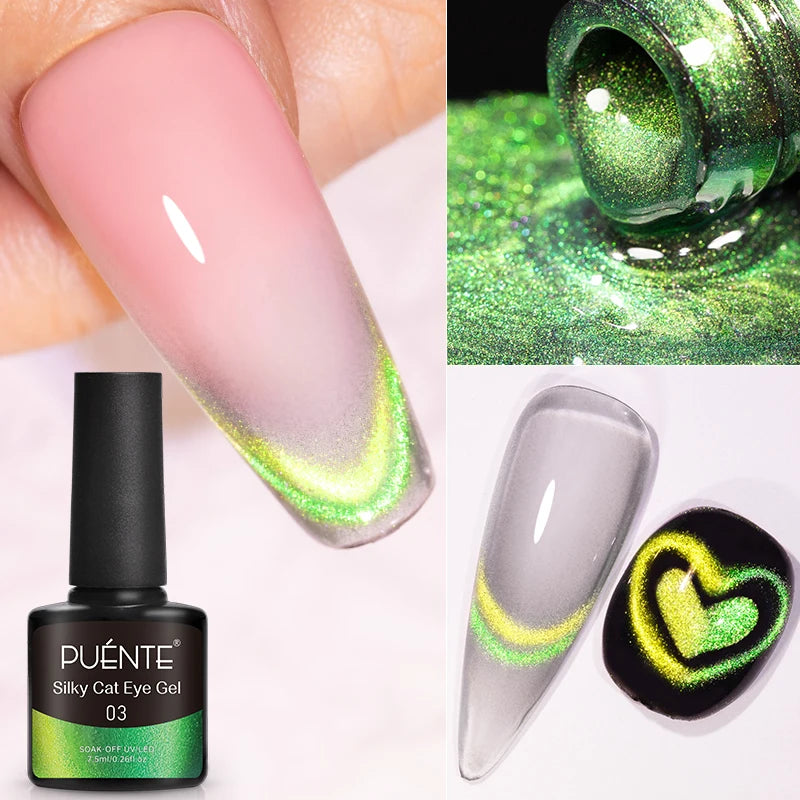 PUENTE Pearl Color Builder Nail Gel Polish Hema Free Shell Thread Glitter Nail Extension Semi-Permanent Construction Gel Varnish