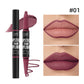 Waterproof Lipstick Lip Liner Contouring Crayon Non-stick Cup 2 IN 1 Double Headed Lipstick Matte Nude Sexy Lipliner Pen Makeup