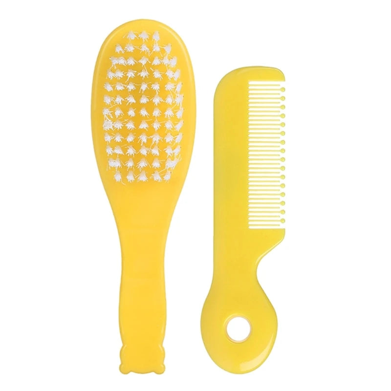 Baby Hair Brush & Comb Set Children Hair Brush Soft Nylon Bristle Cradle Caps Hair Brush for Toddler Infant  Massage Dropship