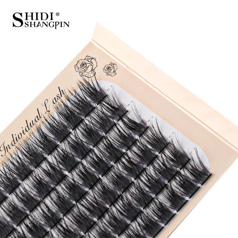 6 Rows 72 Cluster Individual False Lashes 10/12/14 mm Wispy Fluffy Fake Eyelashes Makeup Tools Eyelash Extension Tools Cilios