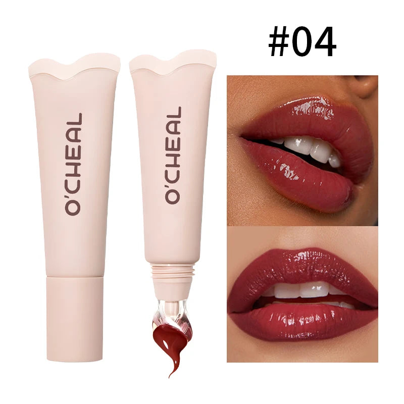 O'Cheal Liquid Lip Balm Moisturizing Hydrating Tinted Lip Oil Glass Lip Mirror Gloss Water Gloss Lip Glaze Anti-Cracking Lip Wrinkle Improvement Transparent Lip Gloss Multi-Color Options Fall/Winter Essential Item