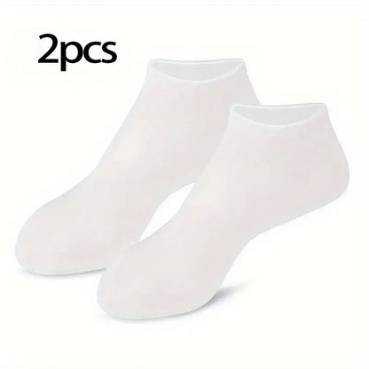 2 Pieces Silicone Foot Care Socks, Moisturizing Protection, Softening Dry, Cracked Heels, Foot Care Tools for Men and Women