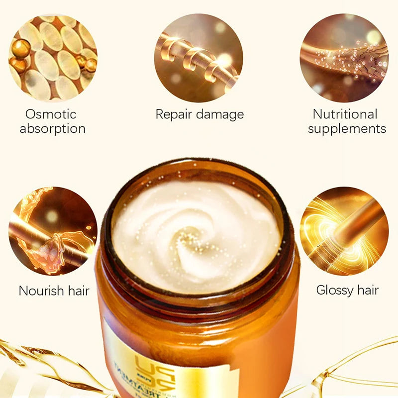 120ml Magical Hair Mask Argan Oil Hair Care Cream Repair Dry Frizz Damage Keratin Treatment Masks 5 Seconds Soft Smoothing PURC