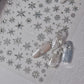 5D Laser Christmas Nail Stickers Crystal Diamond Nail Stickers Retro Gilded Snowflakes Self Adhesive Nail Art Decoration Sticker
