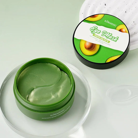 Avocado Moisturizing Eye Mask Contains Avocado Essence, Nourishes the Delicate Eye Area, and Makes the Eyes Hydrated and Radiant.