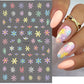 1pcs Sakura Flower 3D Nail Stickers White Cherry Blossom Nail Art Decals Spring Summer Adhesive Slider Decor Wedding Manicure