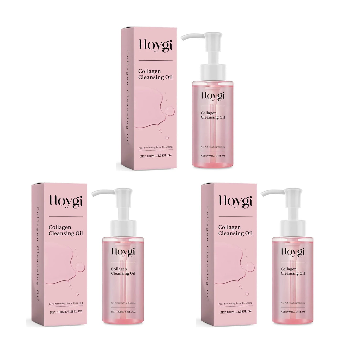 Collagen Makeup Remover Oil Jojoba Oil Makeup Remover Deep Cleansing Pore Dirt Gentle Daily Emulsifying Facial Cleanser Cosmetic