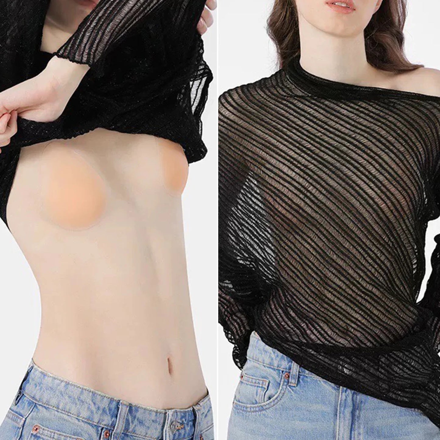 Invisible Water-drop Lifting Nipple Cover Breast Patches Sweatproof Self Adhesive Chest Patch Summer Thin Bras Women Underwear