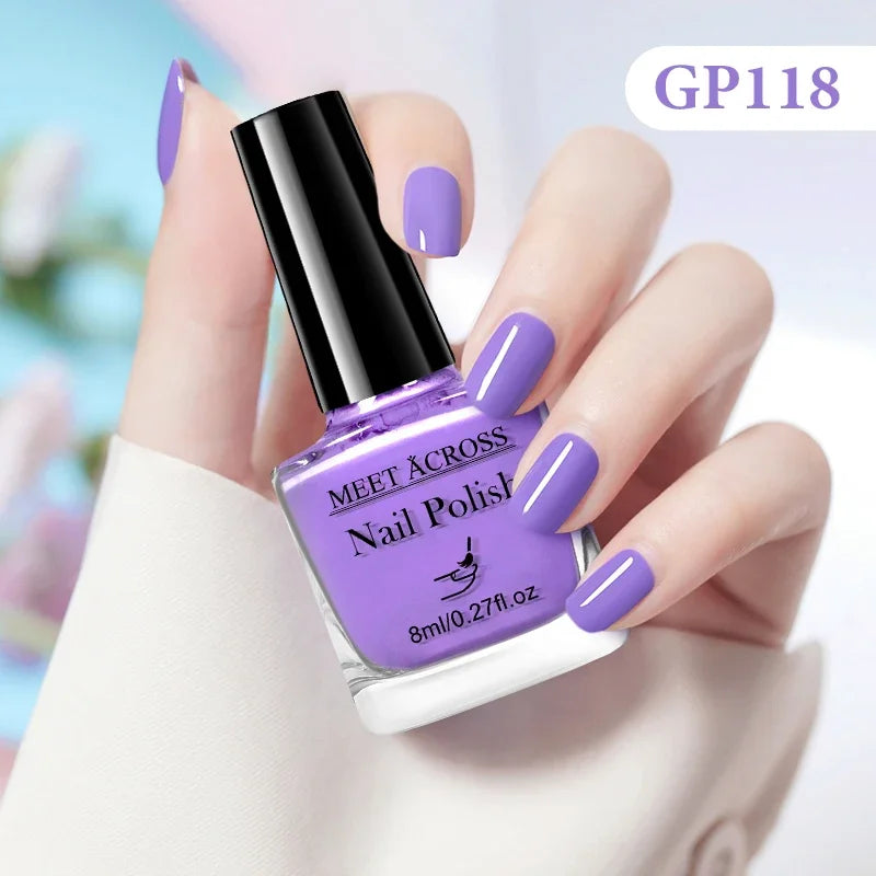 8ml Water-Based Nail Polish 48 Colors Long Lasting Quick Drying No Need of Lamp to Cure Nail Supplies Vernis for Nails Manicure