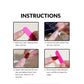 24PCS Red French Pointed Nails Christmas Fake Nails With Snowflake Christmas Hat Design, Artificially Adhered To The Nails