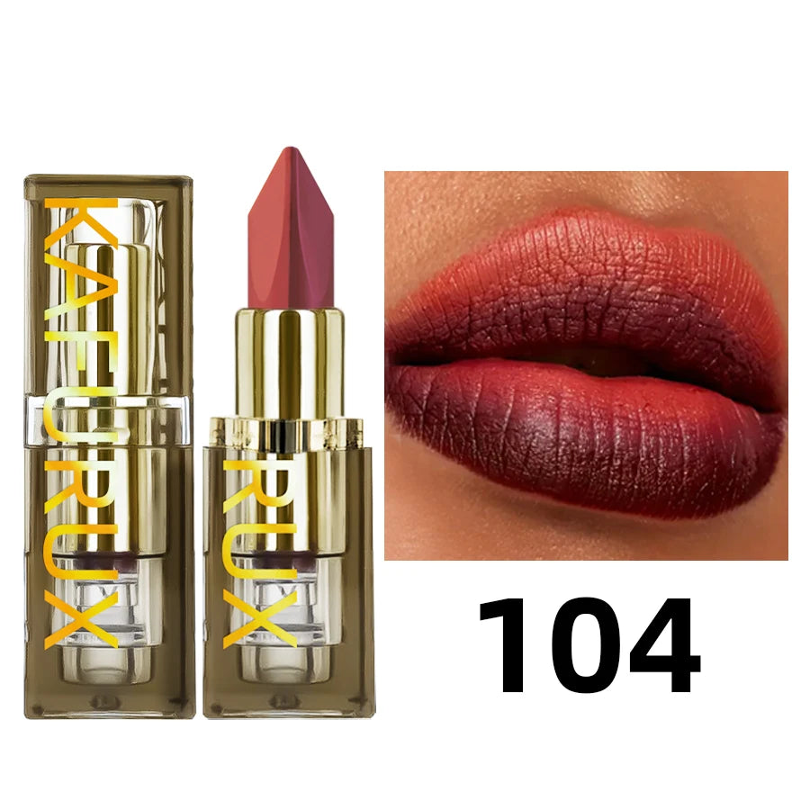 6 Color Glitter Two-tone Lipstick Purple Black Matte 1pc Lipsticks Cosmetics Easy to Use Lip Tint Makeup Lip Beauty Red Pigment