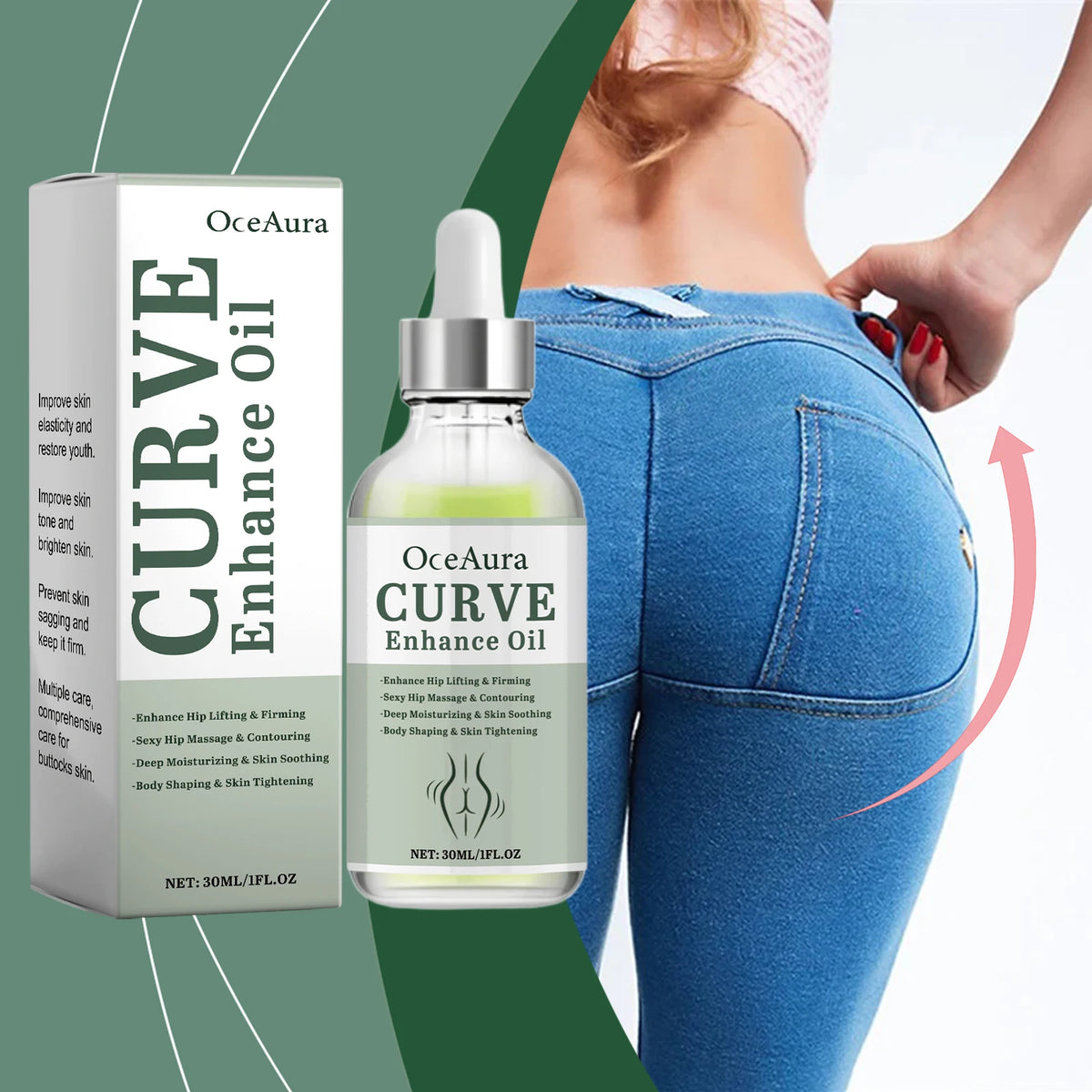 Buttock Enlargement Oil Butt Lift Up Firming Shaping Increase Hip Breast Plump Growth Anti Sagging Moisturizer Sexy Body Care