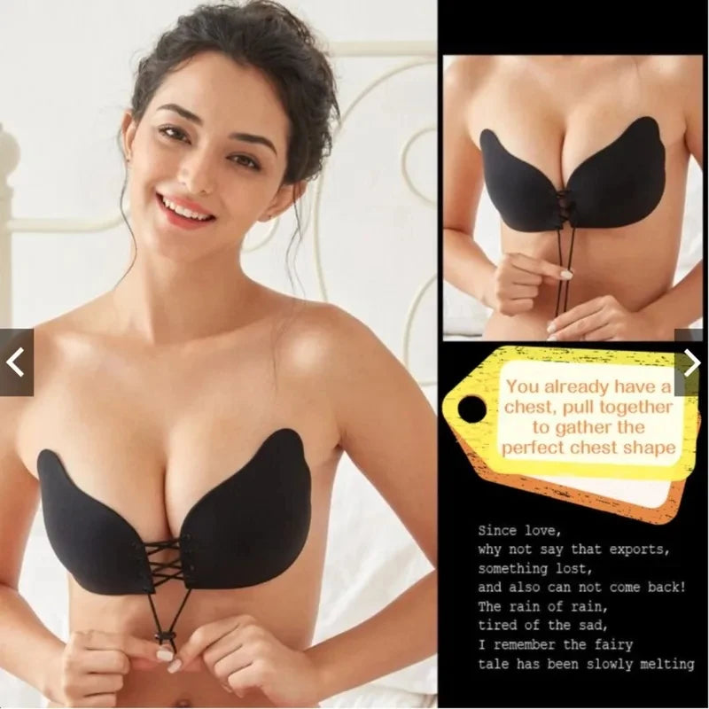 1/2pairs Silicon Adjustable Nipple Bra Tape Invisible Lift Push Up Bra Breathable Adhesive Reusable Breast Pad Bra