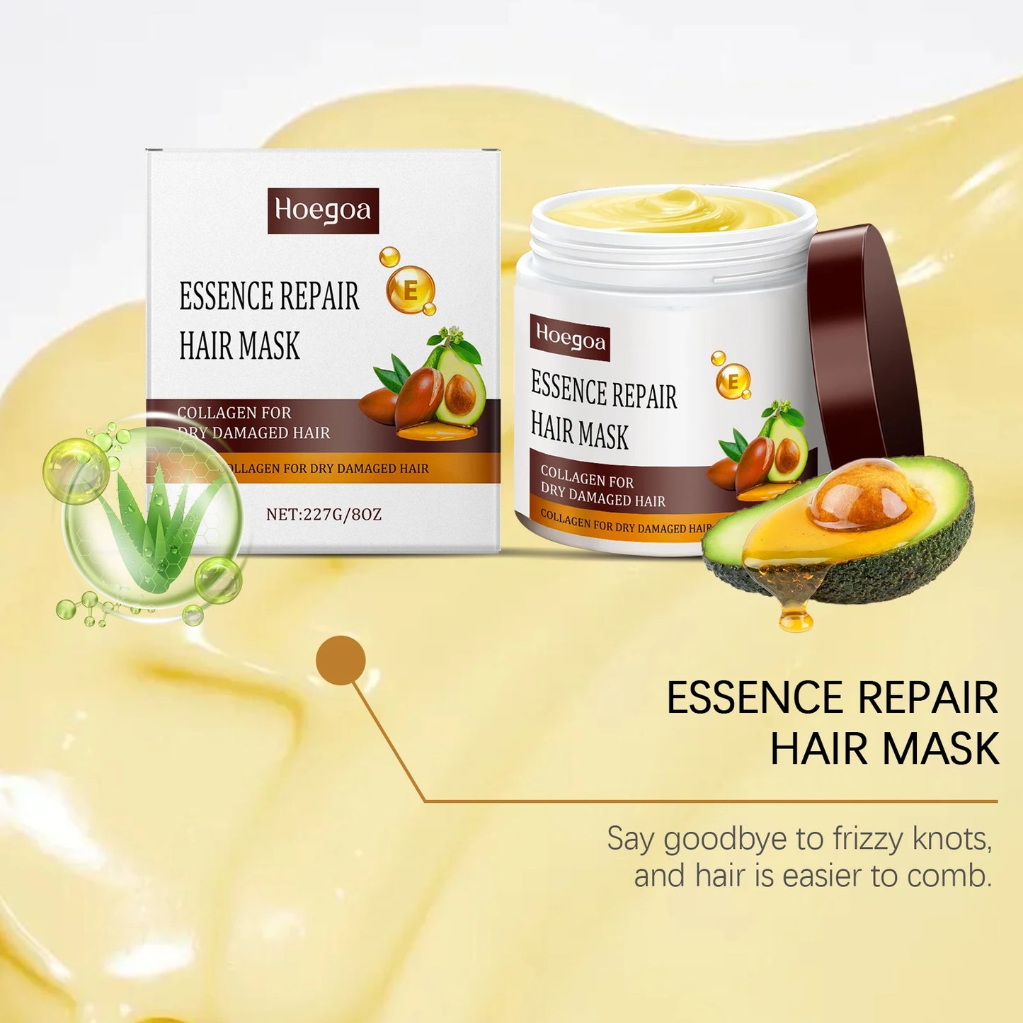 Collagen Hair Mask Deep Repair Conditioning Improve Dry Damaged Hair Prevent Split Ends Nourishing Soft Strengthening Hair Mask