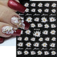 1pcs Sakura Flower 3D Nail Stickers White Cherry Blossom Nail Art Decals Spring Summer Adhesive Slider Decor Wedding Manicure