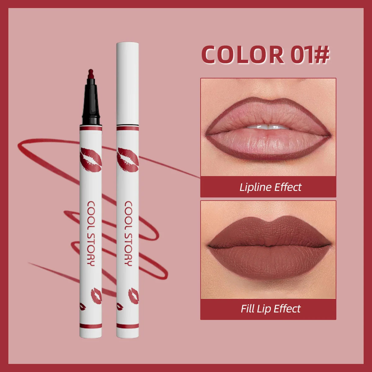 Liquid Matte Lipliner Pencil Waterproof long Lasting Lipstick Pen Natural Quick Drying Lip Liner Outline Lips Contour Makeup