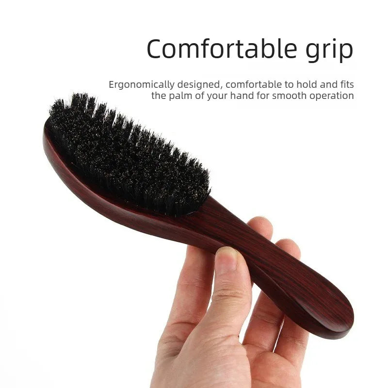 Slick Back Hair OR Beard Brush for Sleek Ponytail Bun & Smoothing Baby Hairs, Flyaways, Edge Control - Backcombing & Teasing