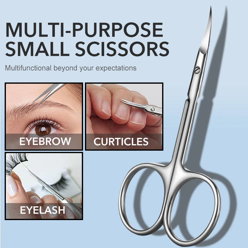 1Pcs Cuticle Scissors Russian Style Sharp Precision Curved Tip Nail Dead Skin and Hangnail Scissors Professional Cuticle Trimmer