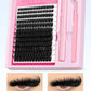 GROINNEYA Lash Clusters Kit Fluffy Individual Lashes C Curl Cluster DIY Lash Extension Kit Lash Bond and Seal Eyelash Extensions