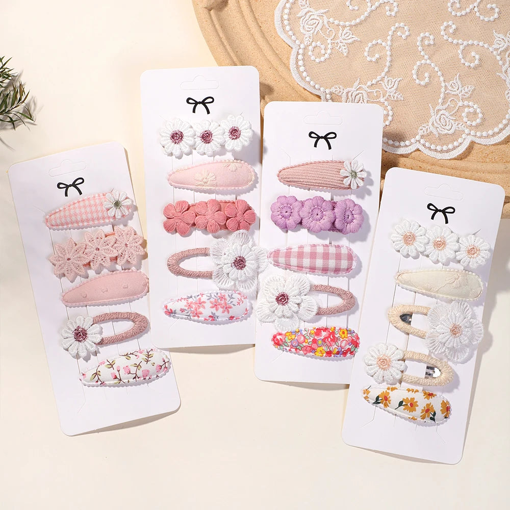 5Pcs BB Clips Set Toddler Baby Girls Hair Clips Children Barrettes Ins Sweet Daisy Hair Accessories