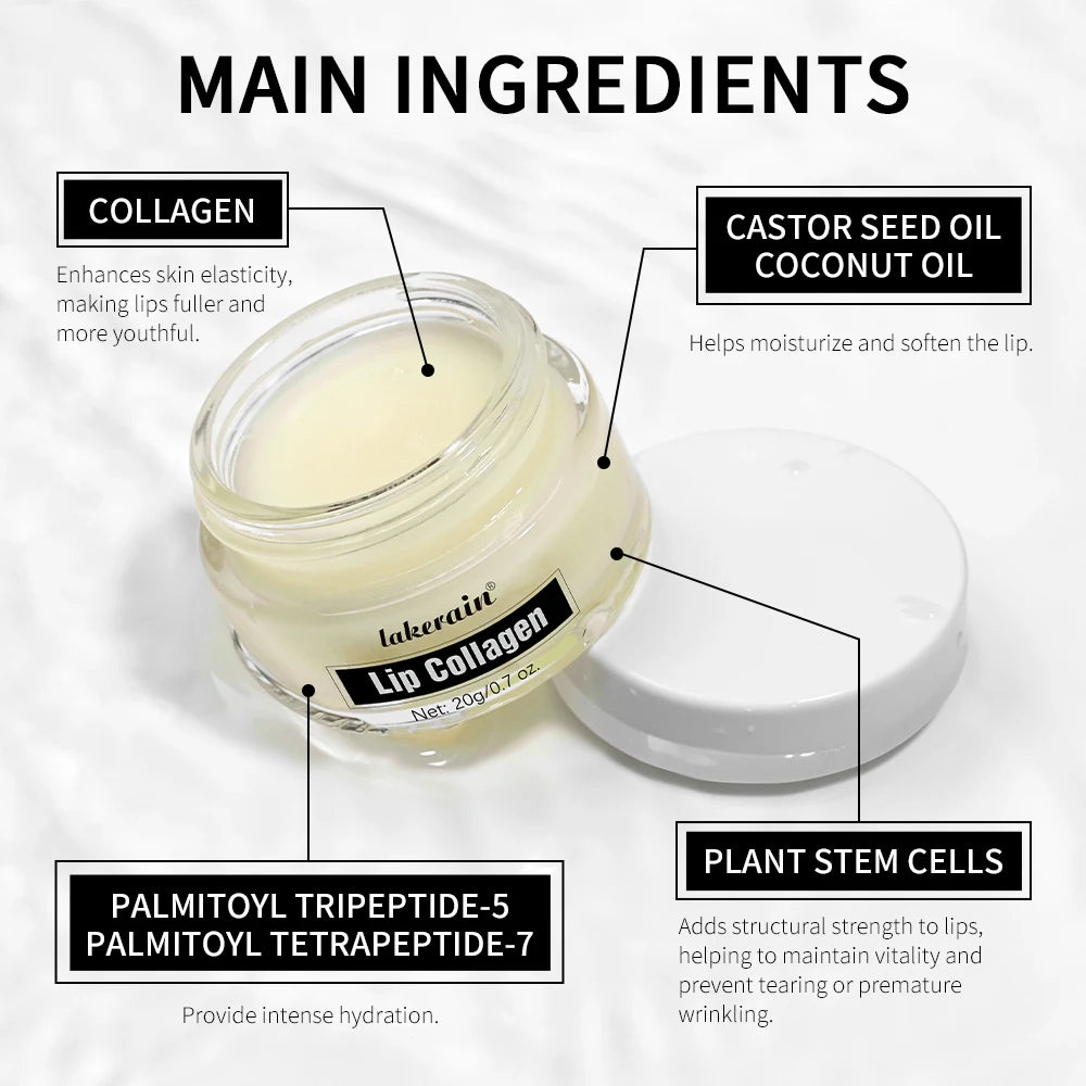 Moisturizing&Hydrating Lip Collagen Repairs Dry Strengthens Lip Barrier Prevent Lip Tears Or Oremature Wrinkles Soft Lips Mask