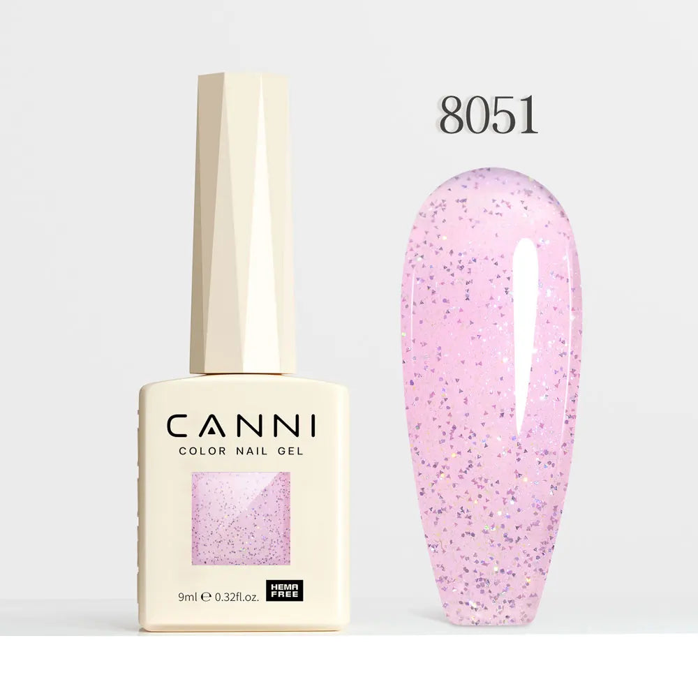 CANNI Gel Nail Polish Glitter Diamond Sparkle Color Collection Gorgeous Color HEMA FREE Soak Off UV LED Semi Permanent AurorGel