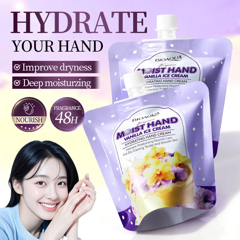 5 Pack Hand Cream 30g - Vanilla/Donut/Coconut, Hydrating & Improving Skin Texture, Repairs Dryness & Fine Lines in Winter