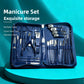 30pcs Blue Red Gradient Nail Clipper Set Nail File Remover Tool tainless Steel Manicure Tool Kit with Storage Box Gifts