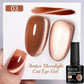 7.5ML Black Cat Eye Magnetic Glitter Gel Nail Polish Ultra-Bright Black Shine Long-Lasting Soak Off UV Nail Art Varnish Manicure