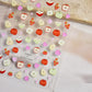Lovely Red Fruit Strawberry Cherry Bowknot Love Heart Star Silk Ribbon 5D Nail Art Stickers Chic Self Adhesive Manicure Decal
