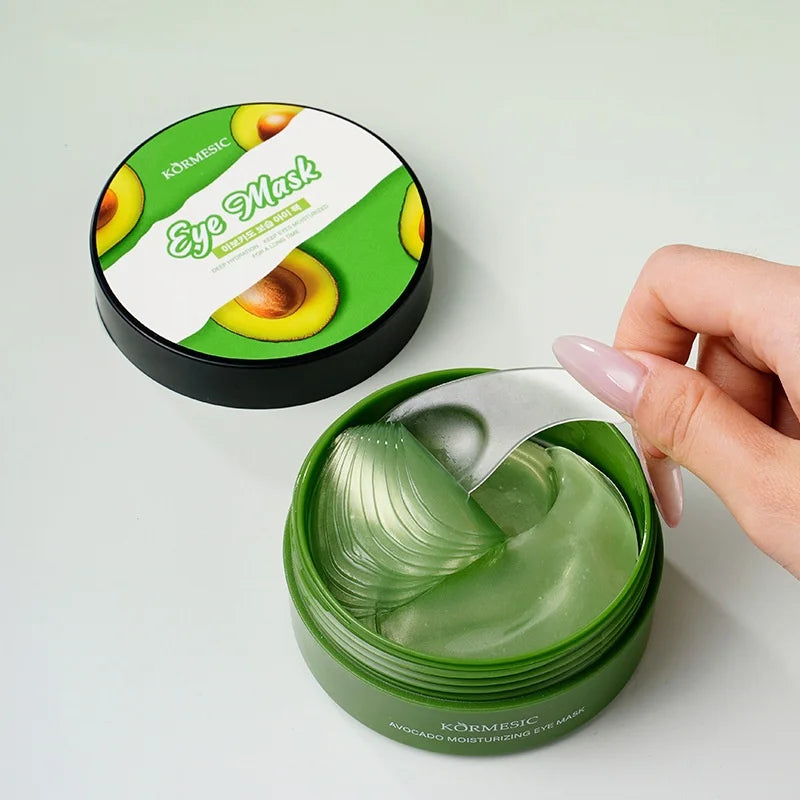 Avocado Moisturizing Eye Mask Contains Avocado Essence, Nourishes the Delicate Eye Area, and Makes the Eyes Hydrated and Radiant.