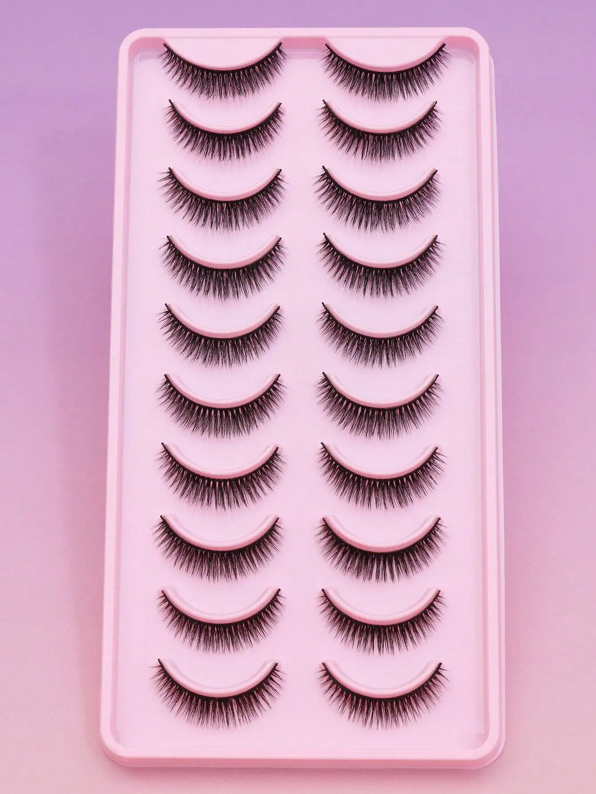 10 Pairs Natural Eye Lashes Faux Mink Eyelashes Winged End Eye Elongated Eyelashes Natural Long Manga Lashes Fake Lashes Makeup