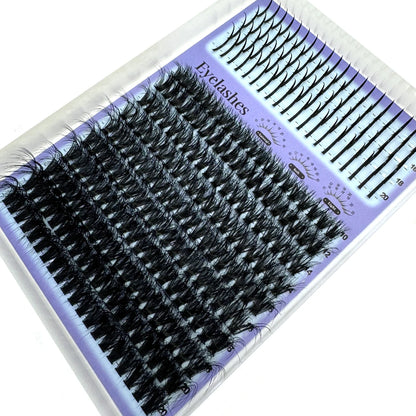 15Rows Lash Clusters Spikes Eyelash Extensions Spiky Lashes Extension Thick Individual Cluster Lashes with Spikes&Bottom Lashes