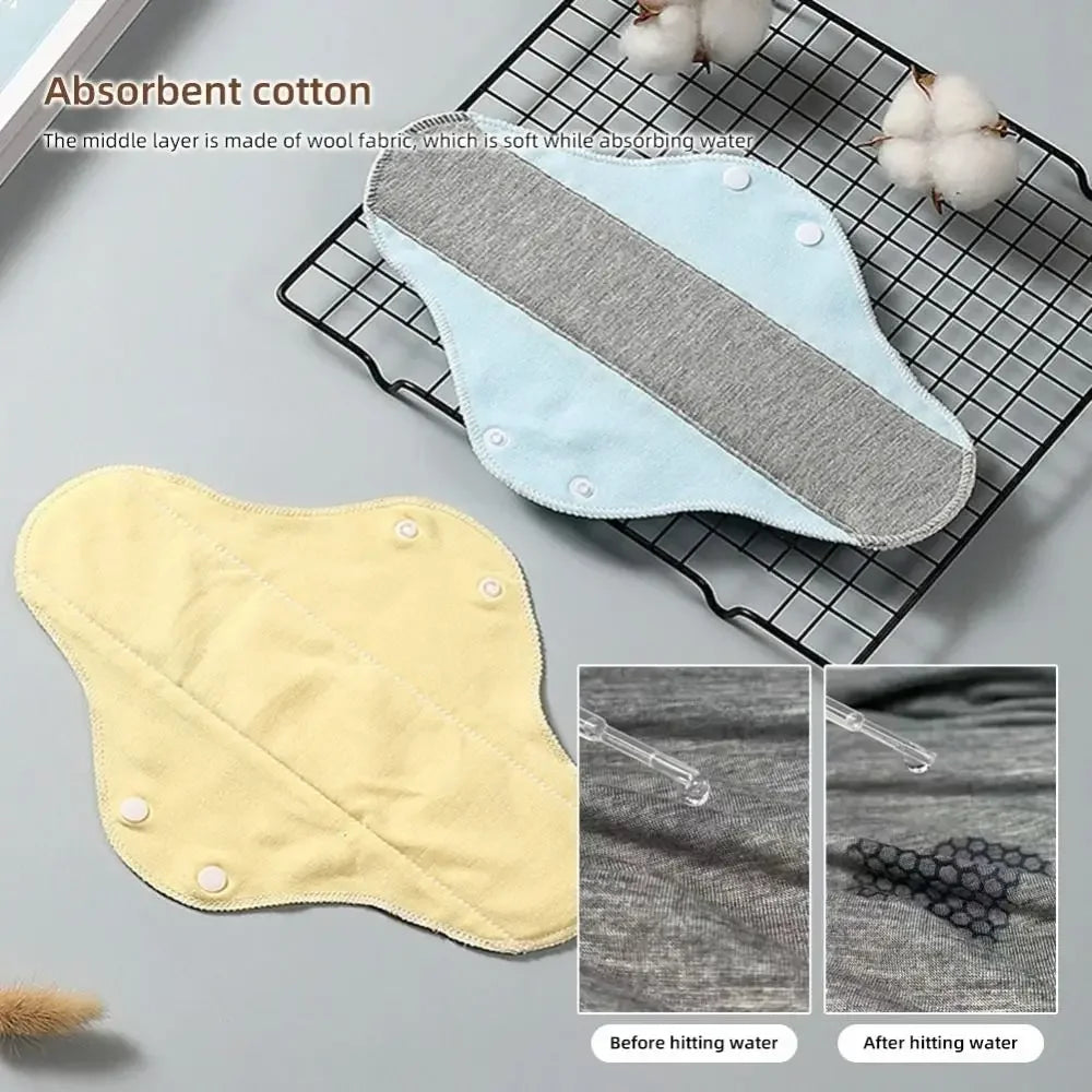 1/2/4pcs Reusable Leak Proof Sanitary Pads Menstrual Cloth Pads Washable Breathable Period Heavy Flow Night Use