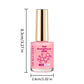 NICOLE DIARY 12ml Pink Nail Strengthener Natural Sheer for Enhanced Gloss Keratin Nail Polish for Manicure Care Air Dries