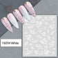 Cherry Blossom 3D Nail Stickers White Flower Petals Nail Art Decals Elegant Wedding Design Spring Sakura Manicure Slider Decor