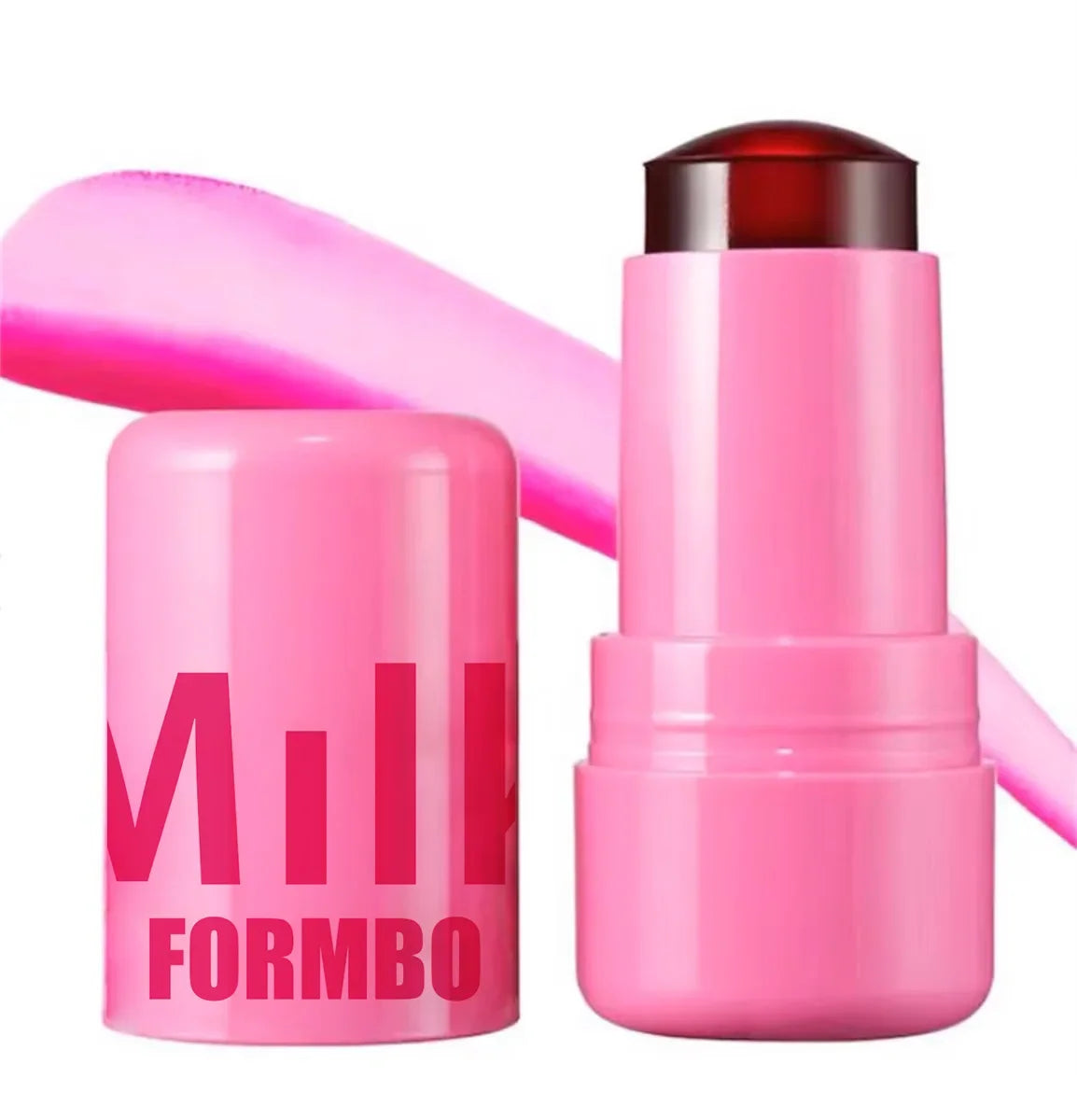 3-in-1 Milk Jelly Tint Facial Blusher Wand Moisturized Long Lasting Matte Rouge Cheek Contour Lipstick Sticker Beauty Makeup