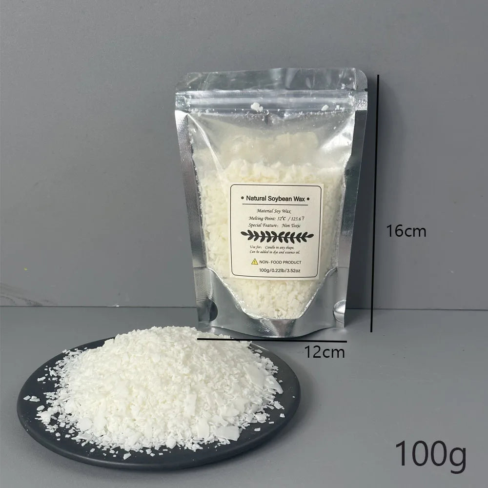 500g/1kg Pure Soy Wax Paraffin Material Pre-Soy Wax-Core Pigments Aromatherapy Pure Paraffin Wax DIY Handmade Candles Crafts