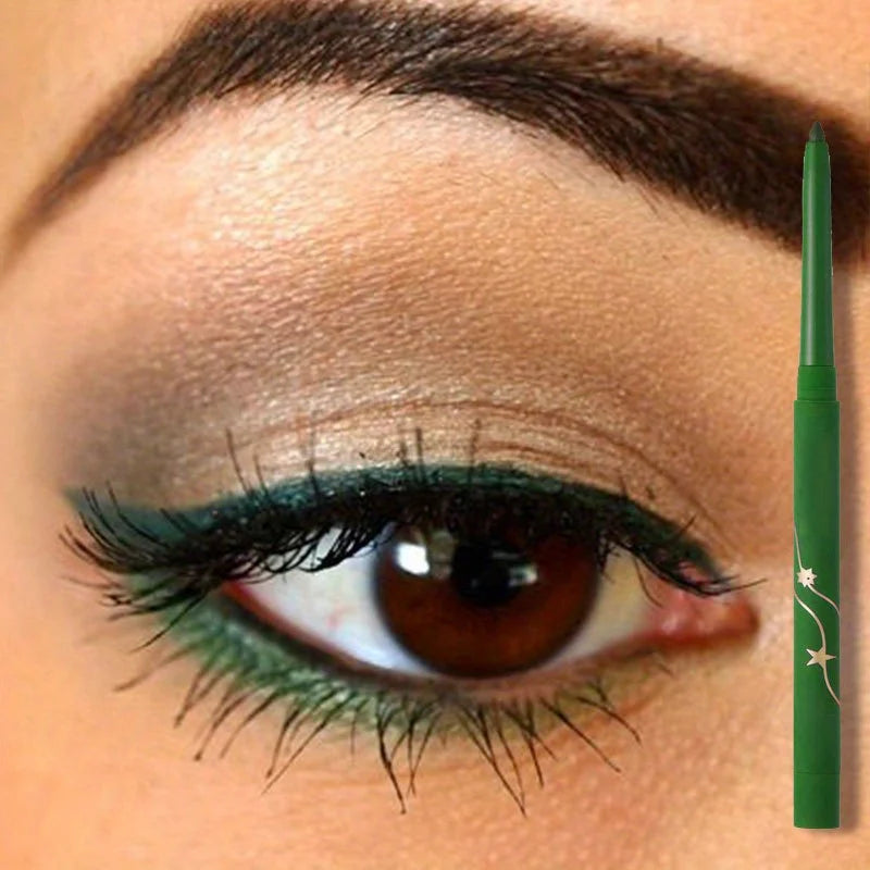 Green Eyeliner Gel Pencil Waterproof Cream Matte Eye Pen Liner Long-Lasting Fading Makeup Matte Lying Silkworm Eye Liner